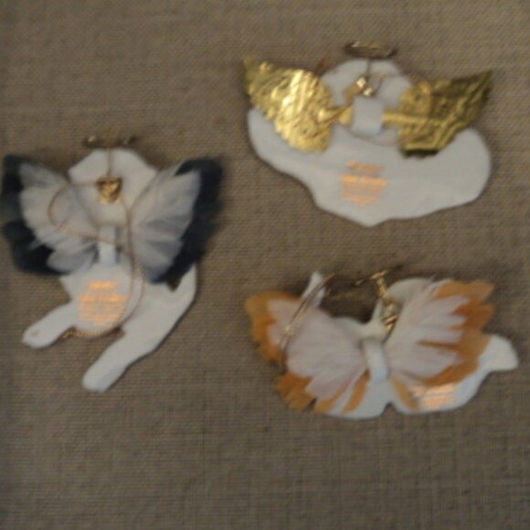 porcelain angel puppy ornaments~ lot of 3 - Picture 5 of 7